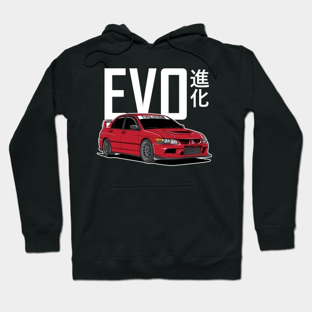 JDM-EVO RED!!! Hoodie by melsa